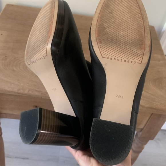 Sanctuary Womens Razzle Black Leather Ombre Heels Ankle Boots Shoes size 7.5 M‎ - Picture 11 of 15